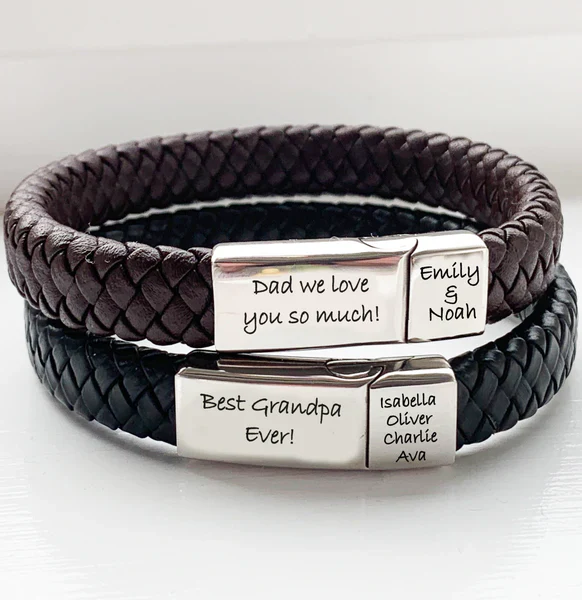 Men's Personalised Message Bracelet - Image 3