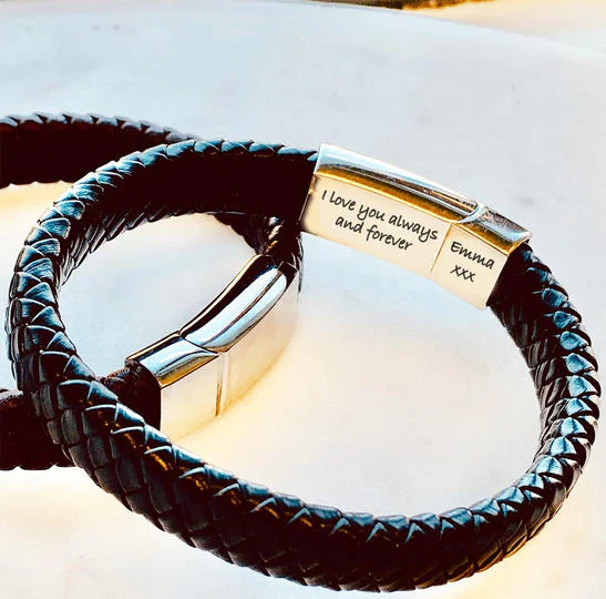 Men's Personalised Message Bracelet - Image 4