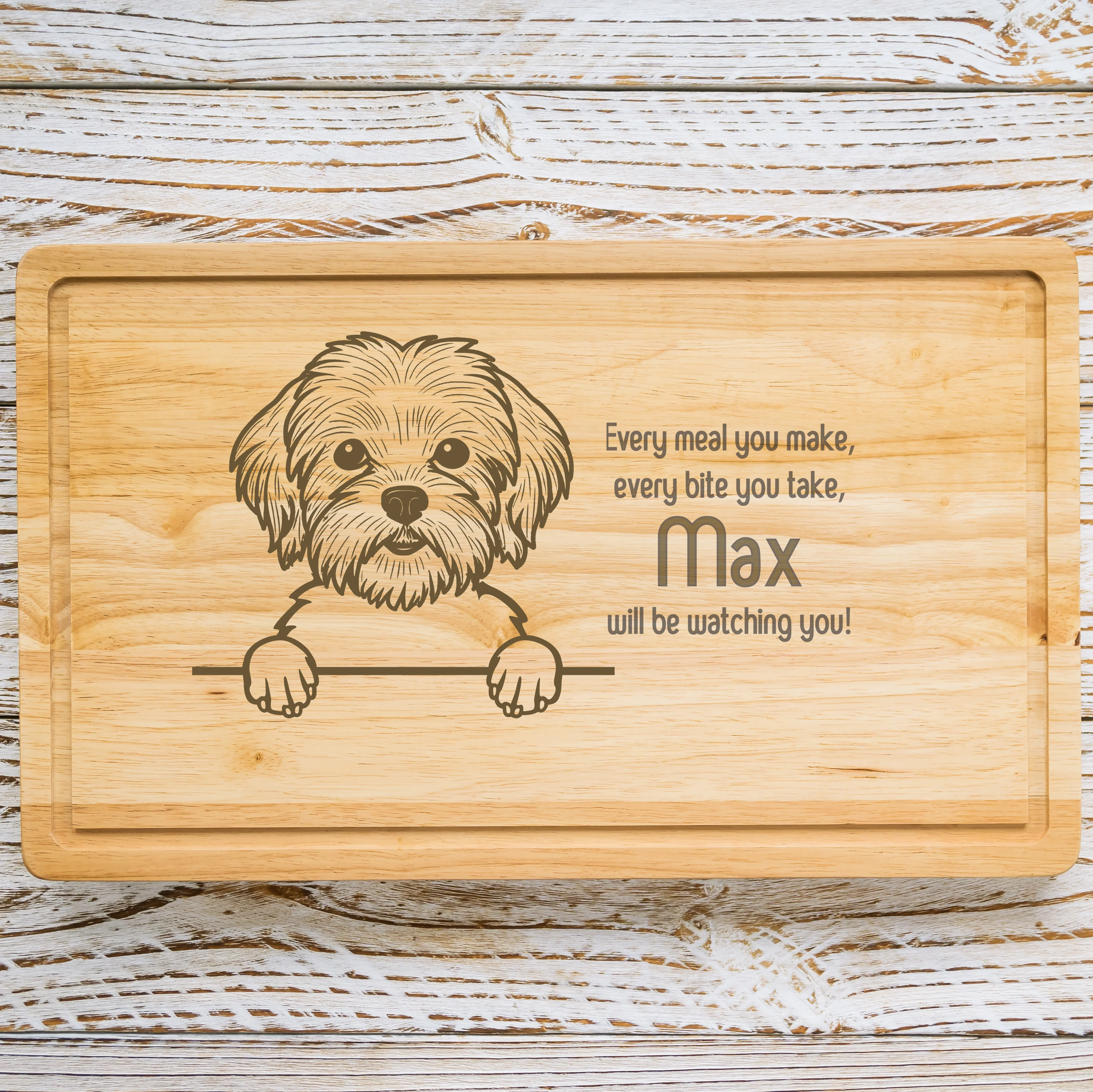 Personalised Chopping Board - Dog Breed & Name - Image 101