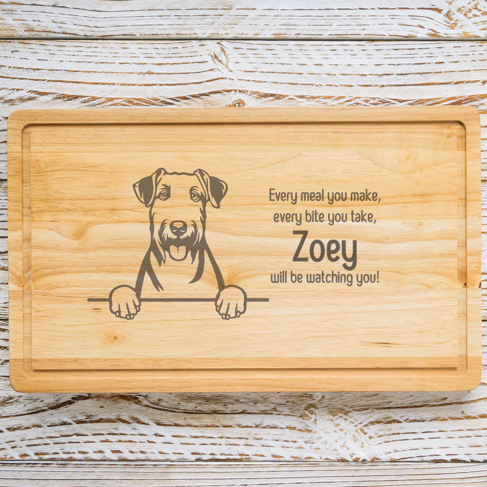 Personalised Chopping Board - Dog Breed & Name - Image 3