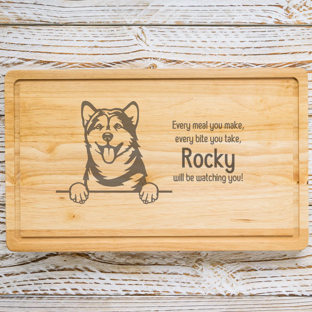 Personalised Chopping Board - Dog Breed & Name - Image 4