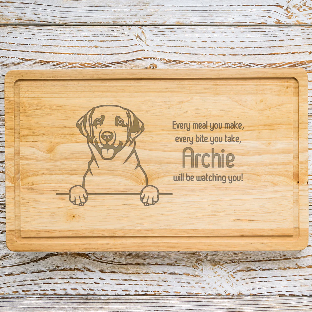 Personalised Chopping Board - Dog Breed & Name - Image 43