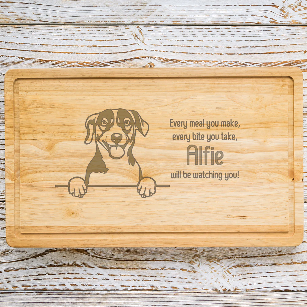 Personalised Chopping Board - Dog Breed & Name - Image 53
