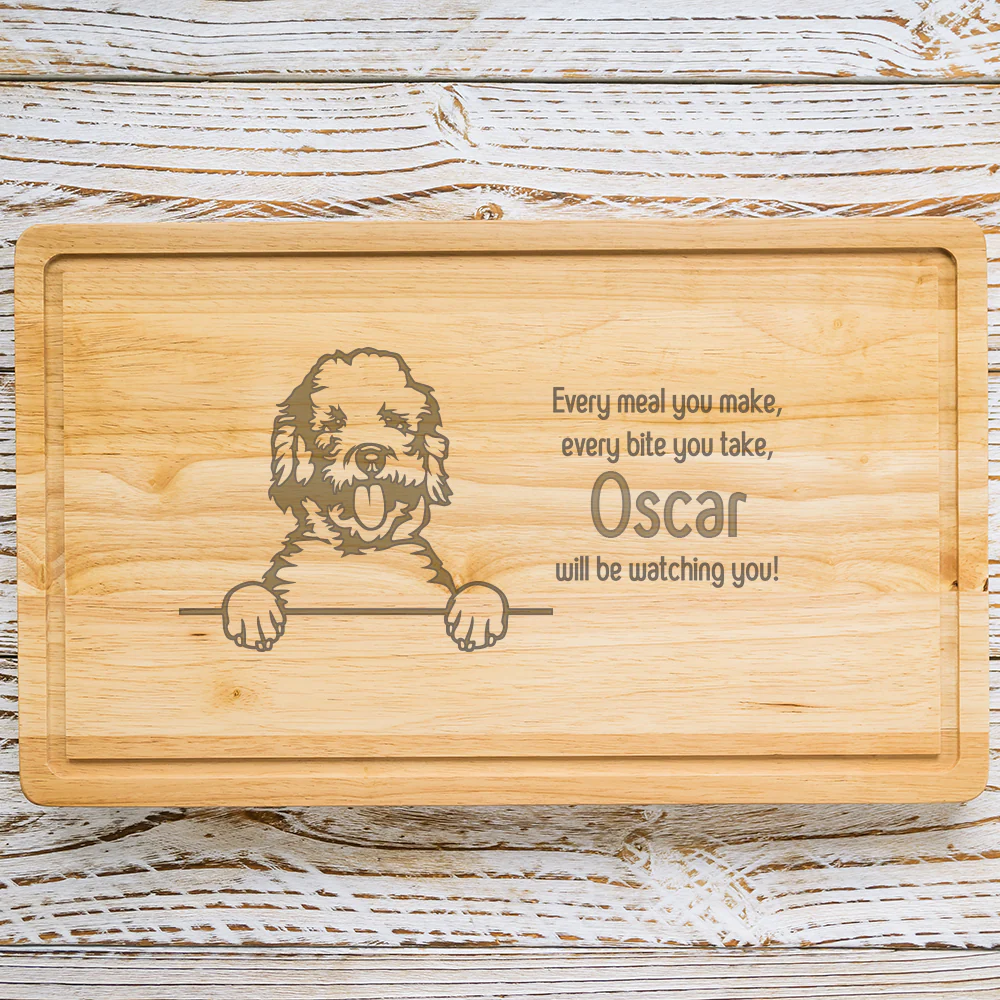 Personalised Chopping Board - Dog Breed & Name - Image 55