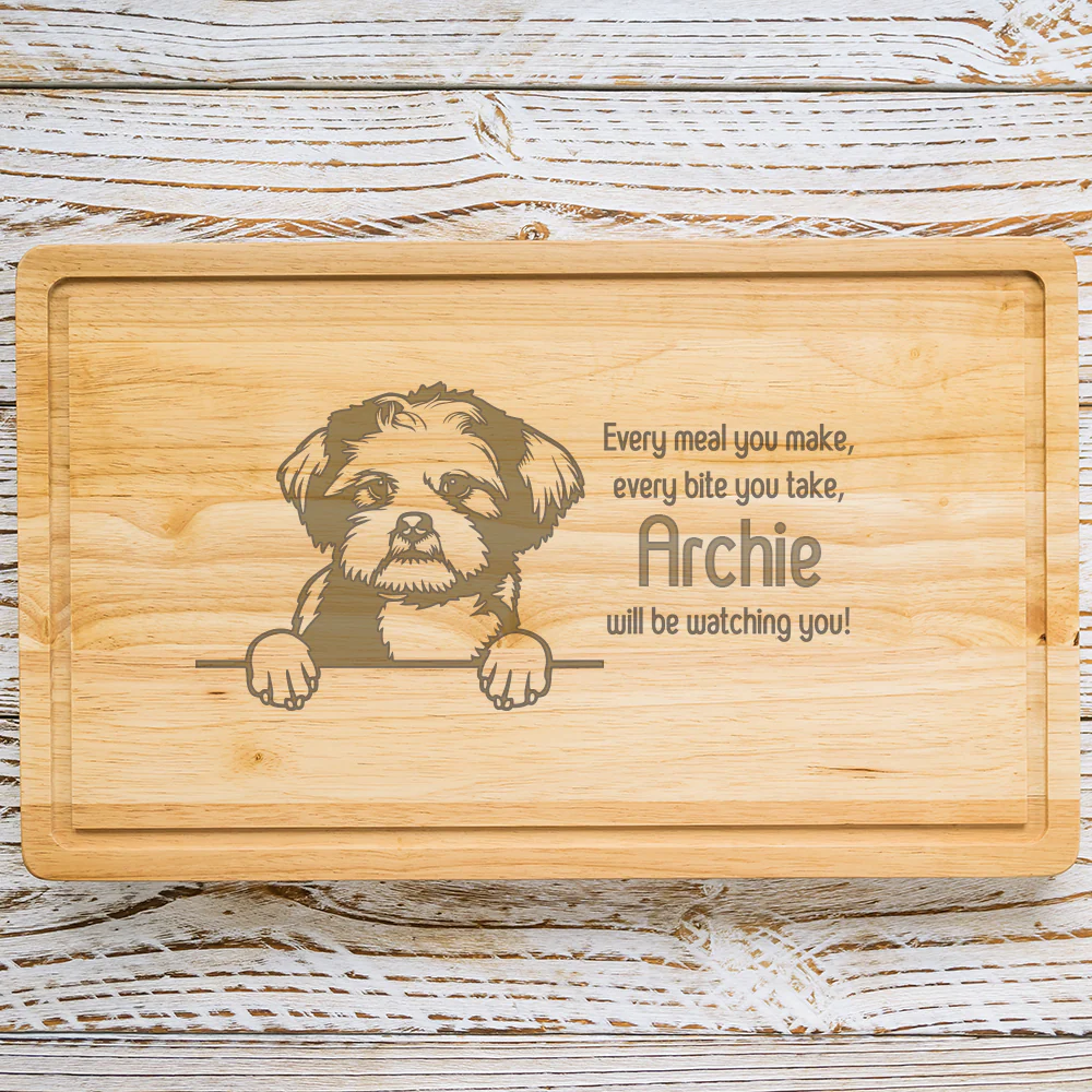 Personalised Chopping Board - Dog Breed & Name - Image 58