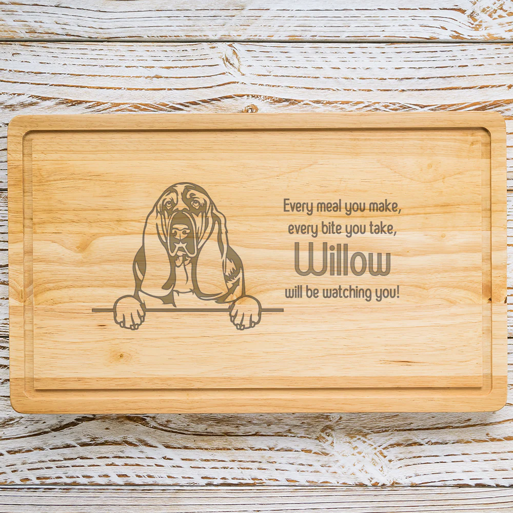 Personalised Chopping Board - Dog Breed & Name - Image 6