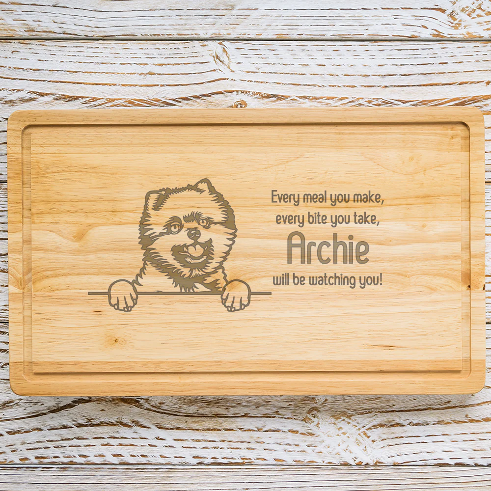 Personalised Chopping Board - Dog Breed & Name - Image 68