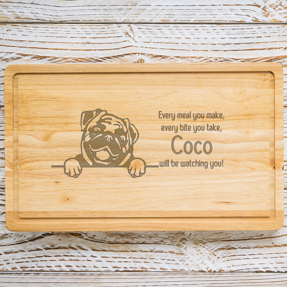Personalised Chopping Board - Dog Breed & Name - Image 70