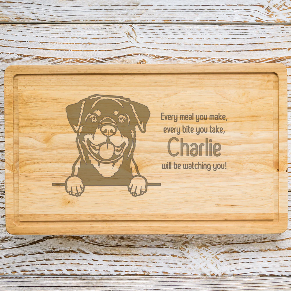 Personalised Chopping Board - Dog Breed & Name - Image 73