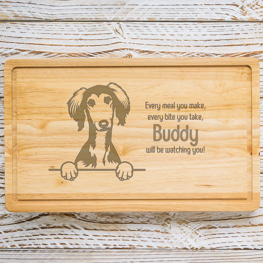 Personalised Chopping Board - Dog Breed & Name - Image 76