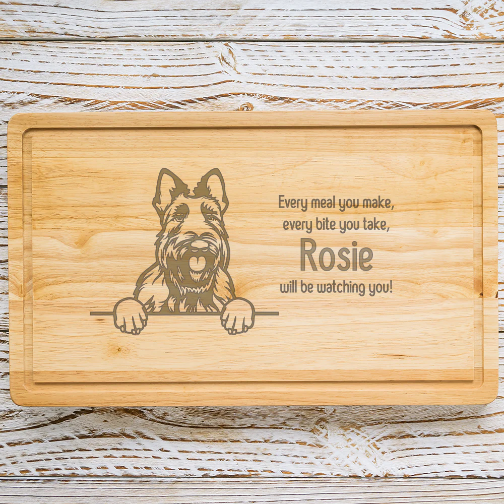 Personalised Chopping Board - Dog Breed & Name - Image 80