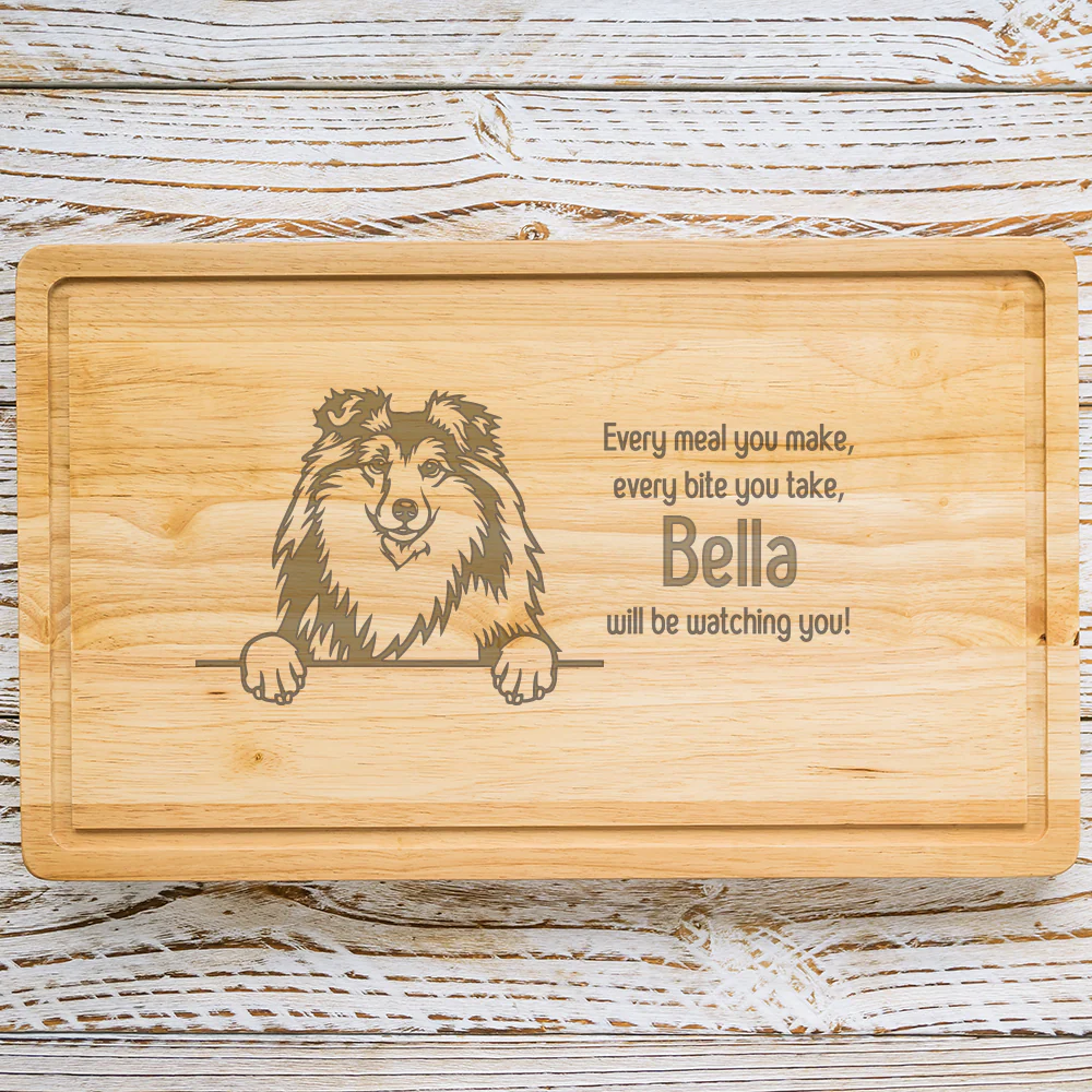 Personalised Chopping Board - Dog Breed & Name - Image 82