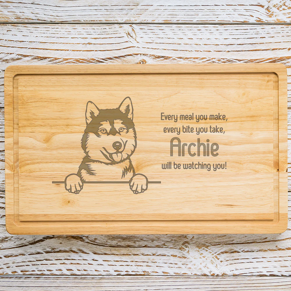 Personalised Chopping Board - Dog Breed & Name - Image 84
