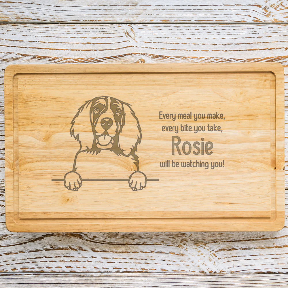 Personalised Chopping Board - Dog Breed & Name - Image 85