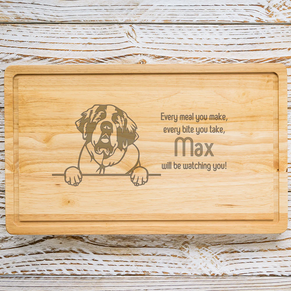 Personalised Chopping Board - Dog Breed & Name - Image 86