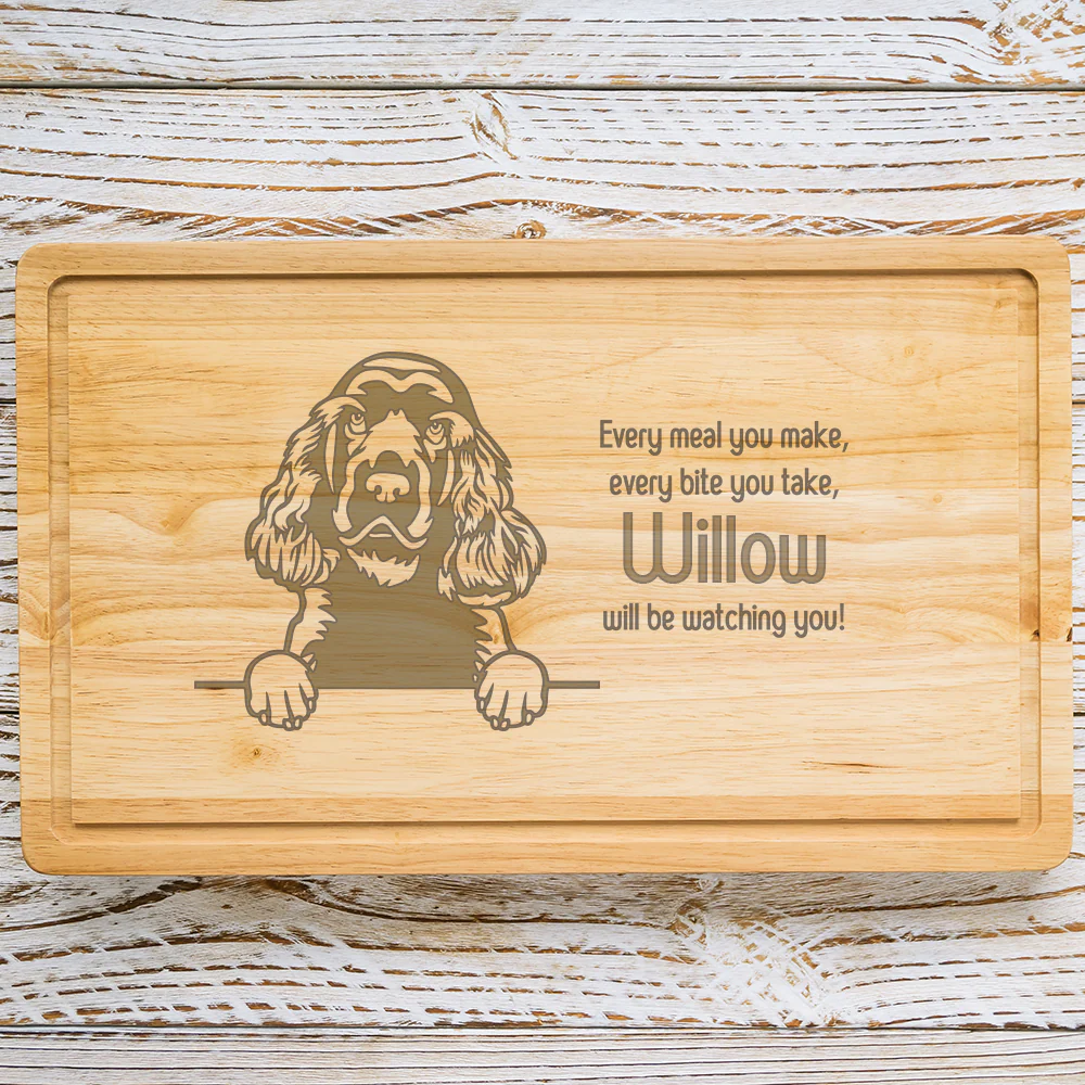 Personalised Chopping Board - Dog Breed & Name - Image 89
