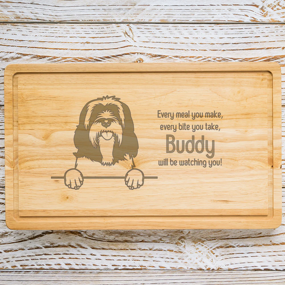 Personalised Chopping Board - Dog Breed & Name - Image 90