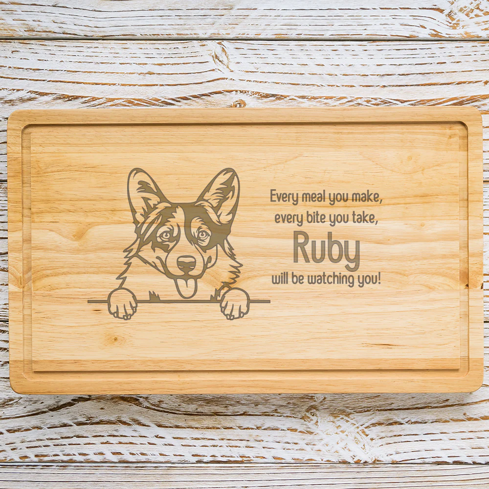 Personalised Chopping Board - Dog Breed & Name - Image 93