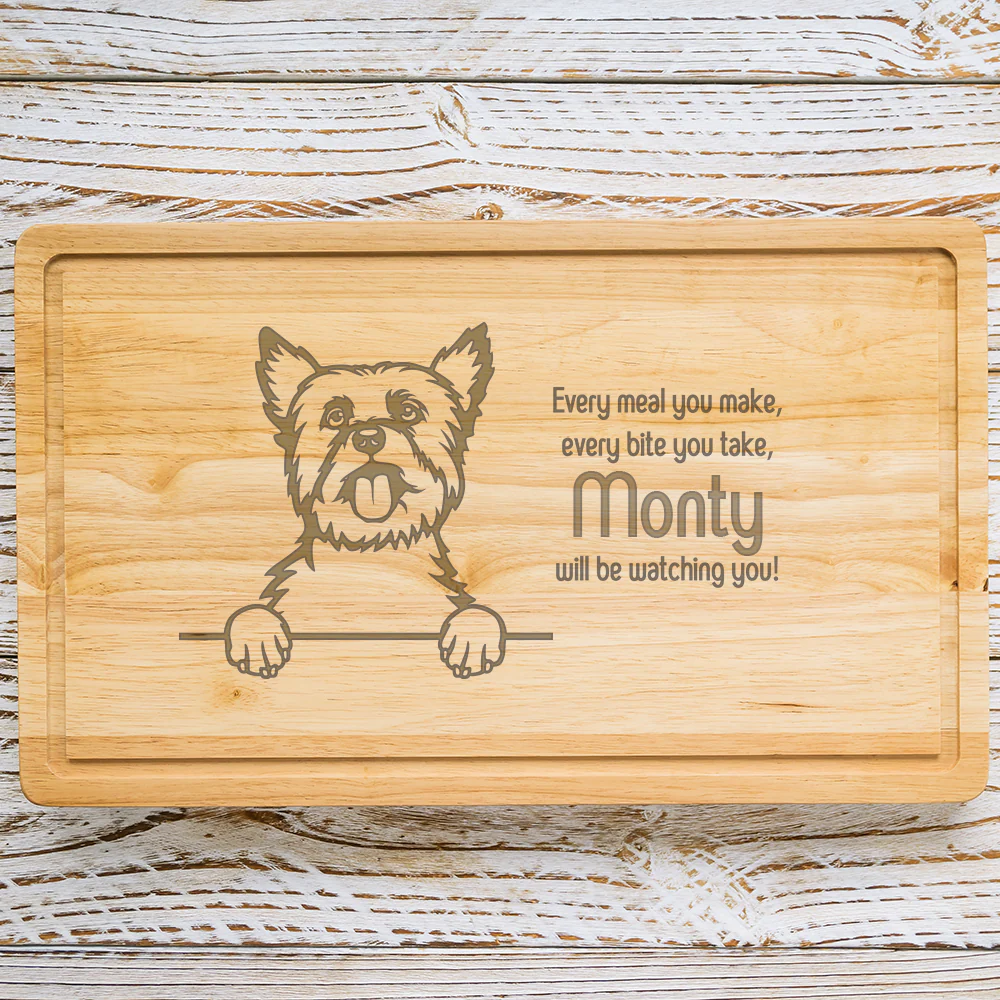 Personalised Chopping Board - Dog Breed & Name - Image 98
