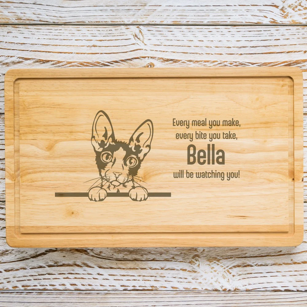 Personalised Chopping Board - Cat Breed & Name - Image 14