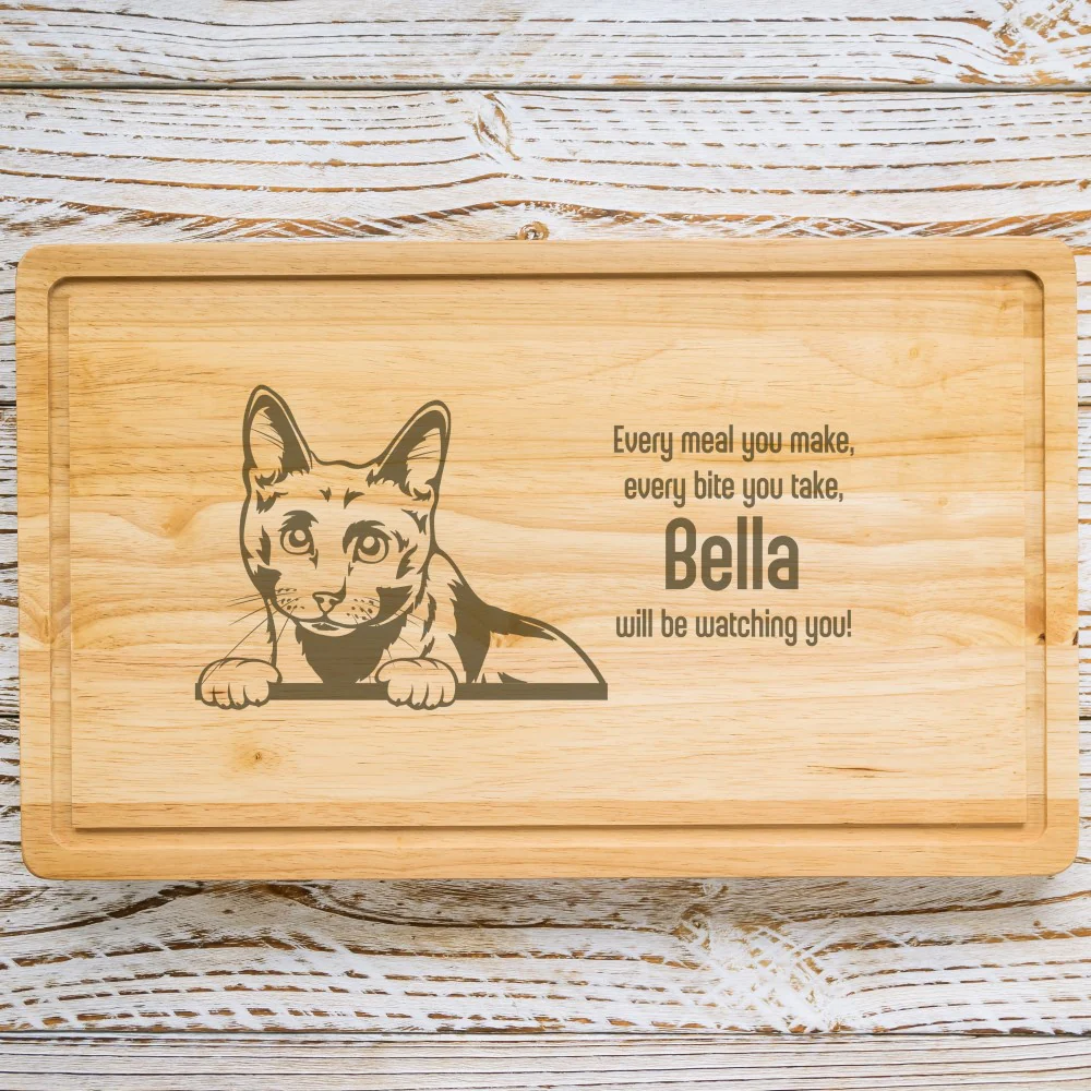Personalised Chopping Board - Cat Breed & Name - Image 15