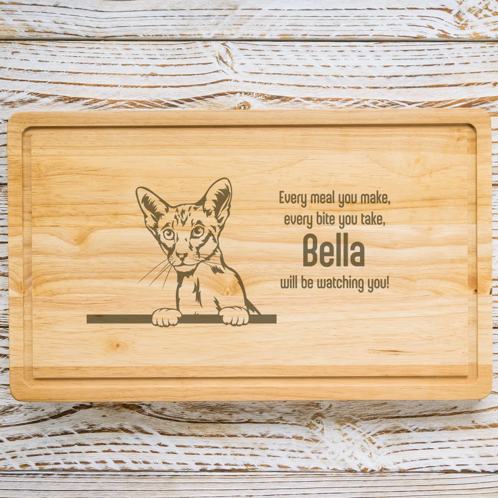 Personalised Chopping Board - Cat Breed & Name - Image 16