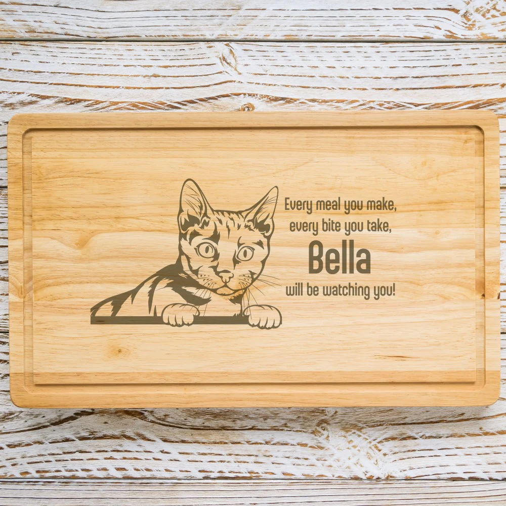 Personalised Chopping Board - Cat Breed & Name - Image 22