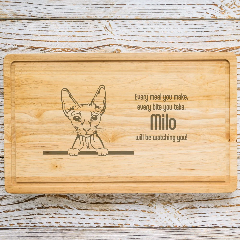 Personalised Chopping Board - Cat Breed & Name - Image 30