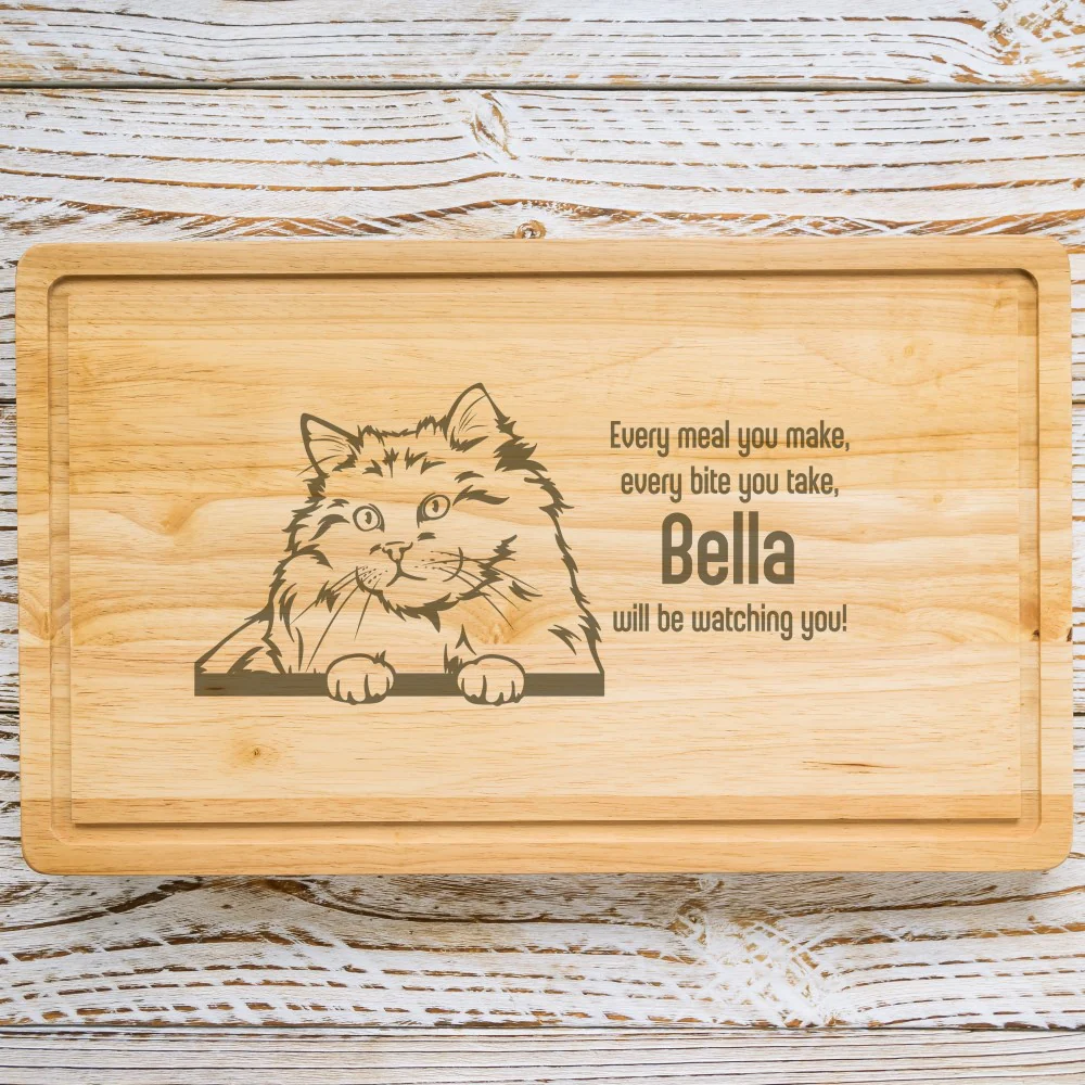Personalised Chopping Board - Cat Breed & Name - Image 4