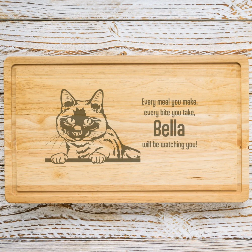 Personalised Chopping Board - Cat Breed & Name - Image 5