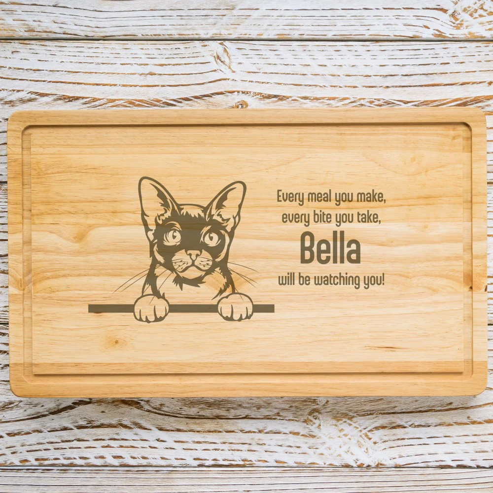 Personalised Chopping Board - Cat Breed & Name - Image 8