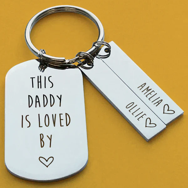 Personalised Loved By Keyring - Image 3